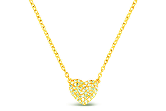 Leposa necklace heart yellow gold plated